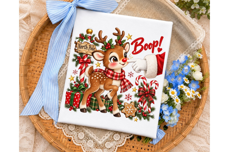 Christmas Reindeer Boop PNG Sublimation