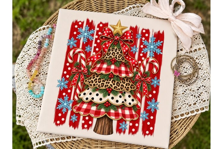Christmas Tree PNG Sublimation Design example image 1