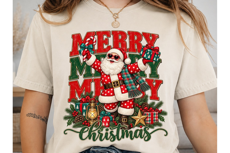 Merry Christmas Santa PNG Sublimation De