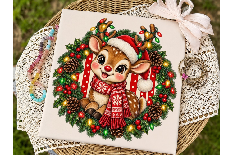 Christmas Reindeer PNG Sublimation Shirt