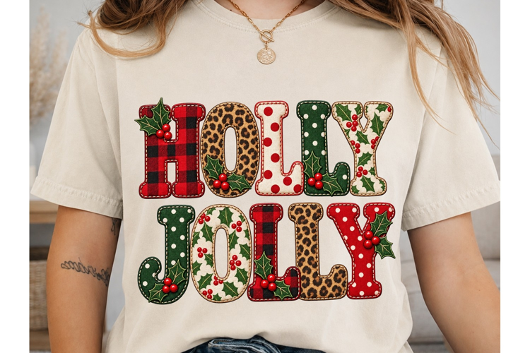 Holly Jolly PNG Sublimation Shirt Design