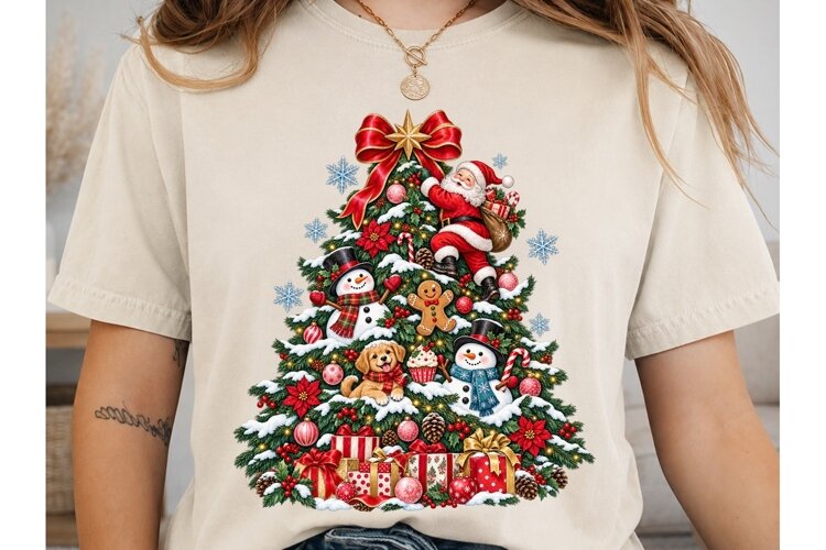 Christmas Tree PNG Sublimation Design example image 1