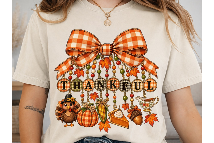 Thankful Fall Charm PNG Sublimation Desi