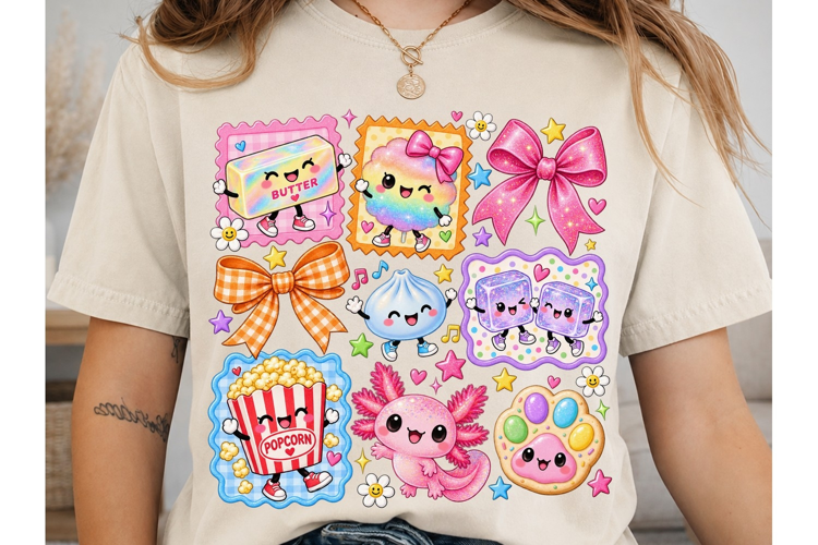 Cute Kawaii Character PNG Sublimation Bu
