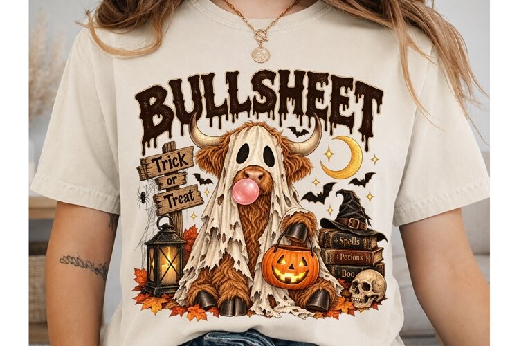 Bullsheet Halloween Bull PNG Sublimation example image 1