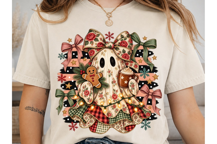 Christmas Ghost PNG Sublimation Design