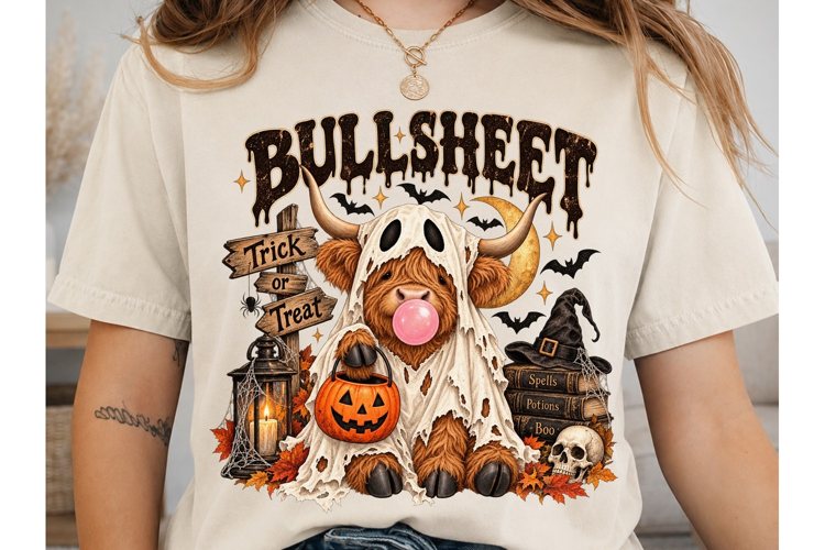 Bullshefft Halloween Bull PNG Sublimatio