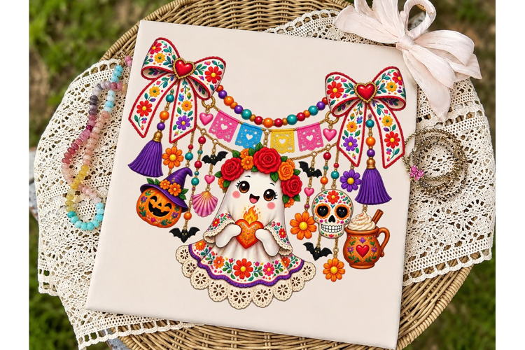 Whimsical Halloween Ghost PNG Shirt Desi