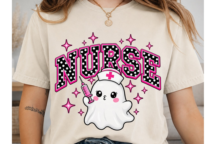 Nurse Vibes Ghost PNG Sublimation Design