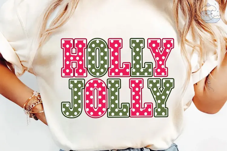 Holly Jolly Polka Dot PNG Sublimation De