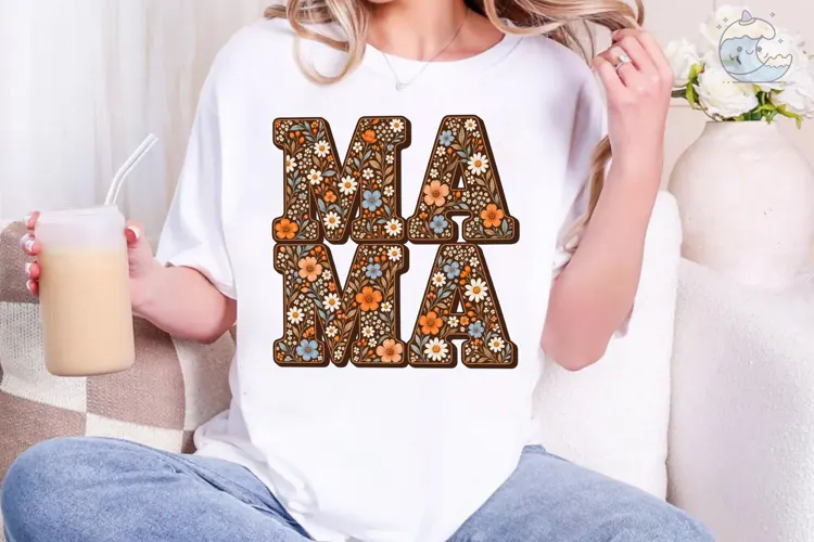 Mama Floral Boho PNG Sublimation Shirt