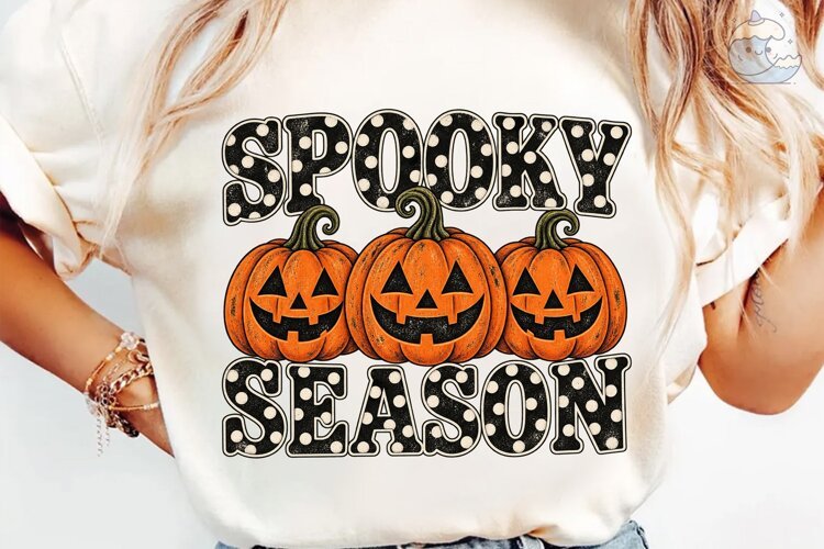 Spooky Season Pumpkin PNG Shirt Design example image 1