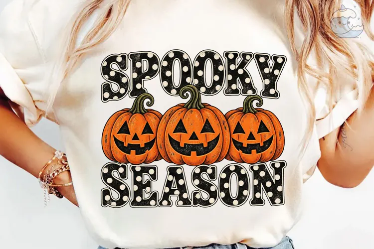 Spooky Season Pumpkin PNG Shirt Design