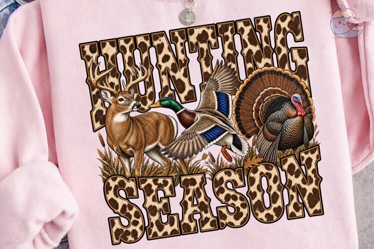 Hunting Season Deer Turkey PNG Sublimati example image 1