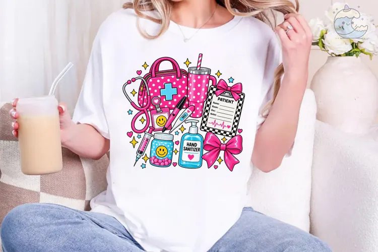 Nurse Life Medical PNG Sublimation Desig