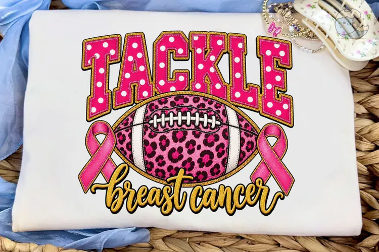 Tackle Breast Cancer Football PNG Shirt
