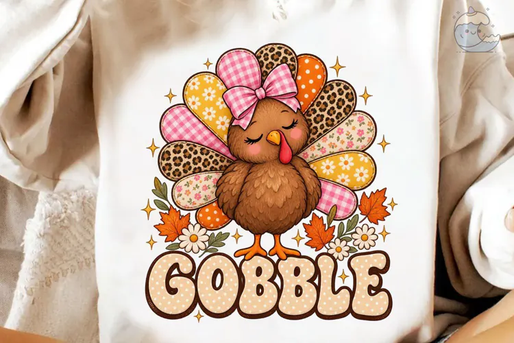 Gobble Turkey Thanksgiving PNG Sublimati