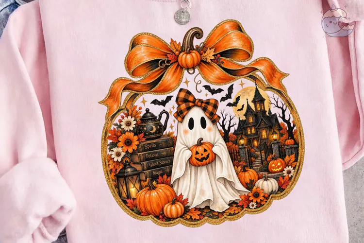 Halloween Ghost Pumpkin PNG Sublimation
