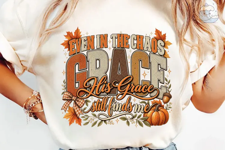 Fall Chaos Grace PNG Sublimation Design