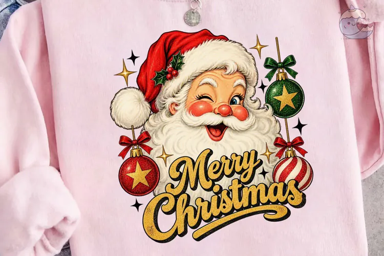 Merry Christmas Santa PNG Sublimation De