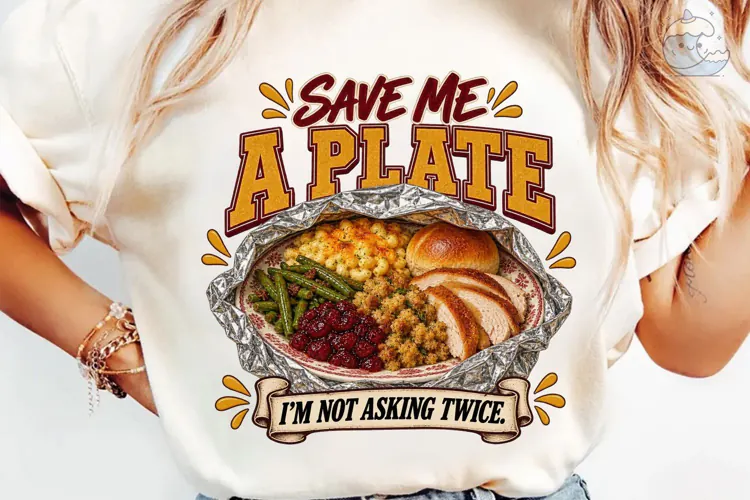 Save Me A Plate PNG Sublimation Design