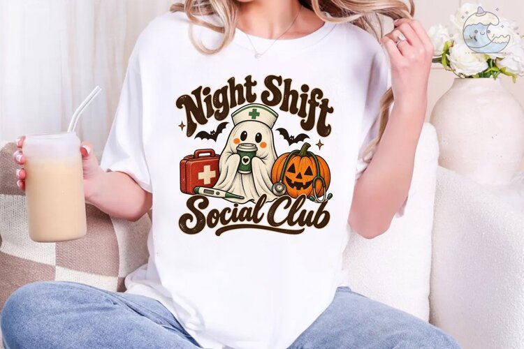 Night Shift Social Club PNG Sublimation example image 1