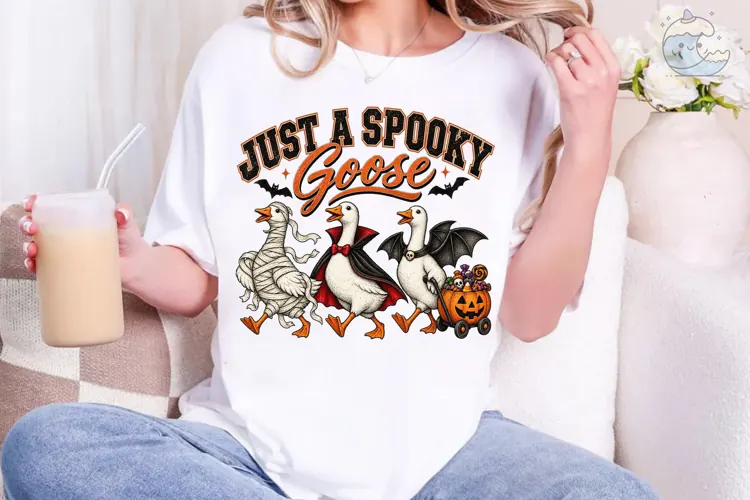 Spooky Goose Halloween PNG Sublimation