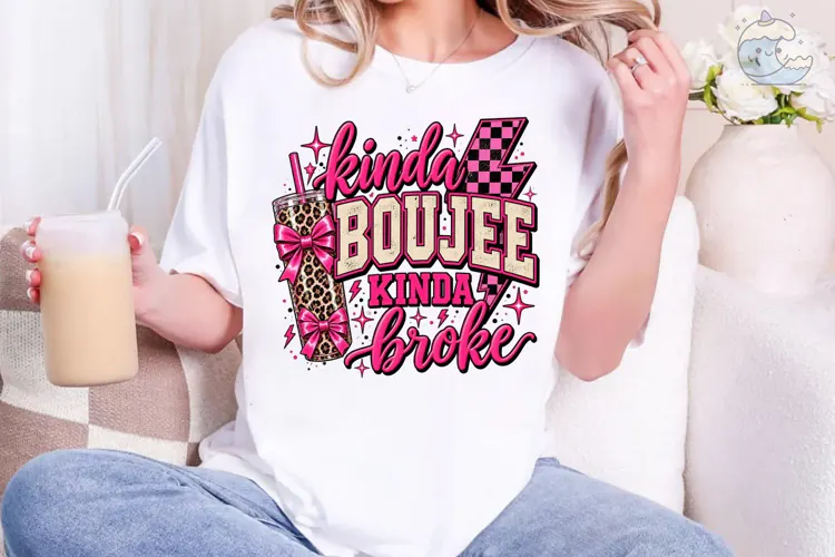 Kinda Broke Kinda Booze PNG Sublimation