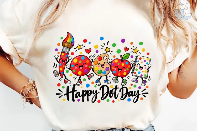 Happy Dot Day PNG Shirt Design