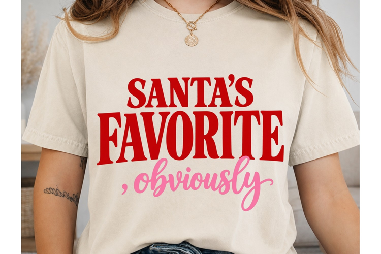 Santa's Favorite Obviously PNG Sublimati