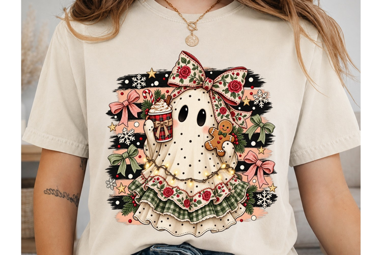 Christmas Ghost PNG Sublimation Design