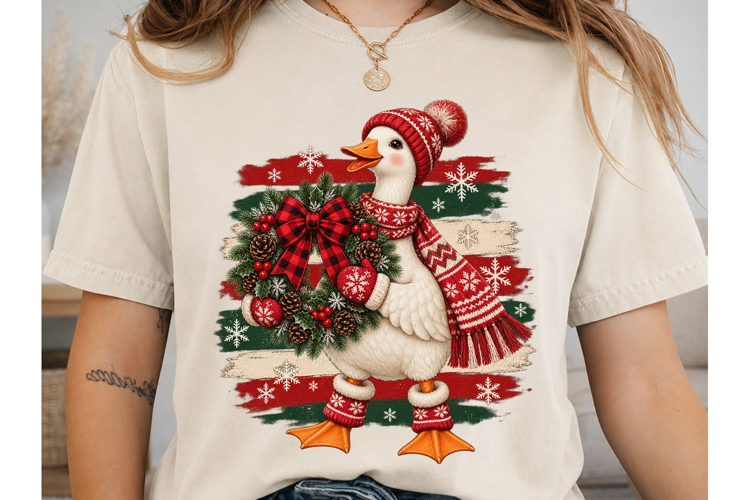 Christmas Goose PNG Sublimation Design