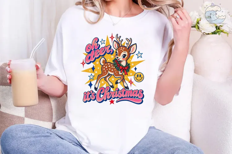Oh Deer It's Christmas PNG Sublimation