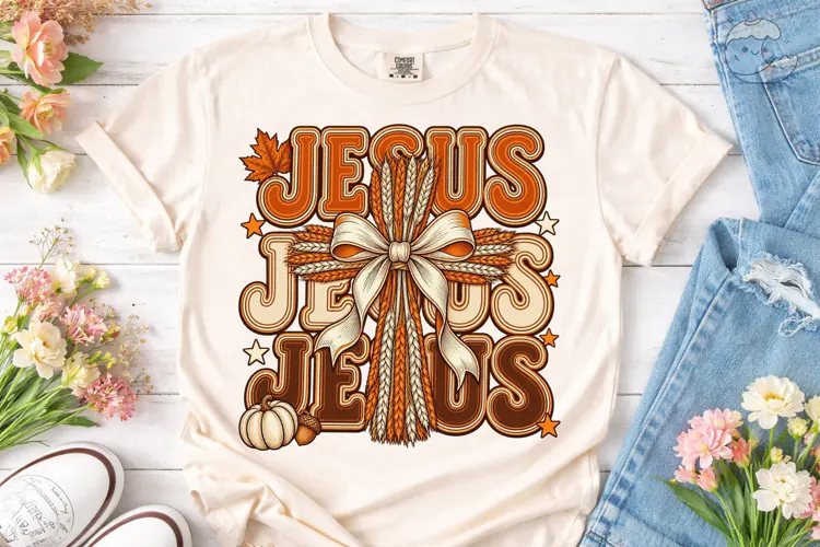 Jesus Loves Jesus Fall PNG Sublimation D