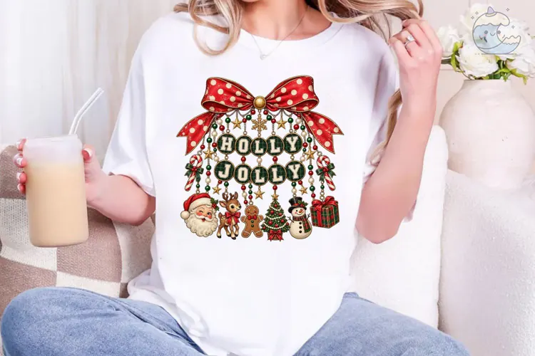 Holly Jolly Christmas PNG Sublimation De