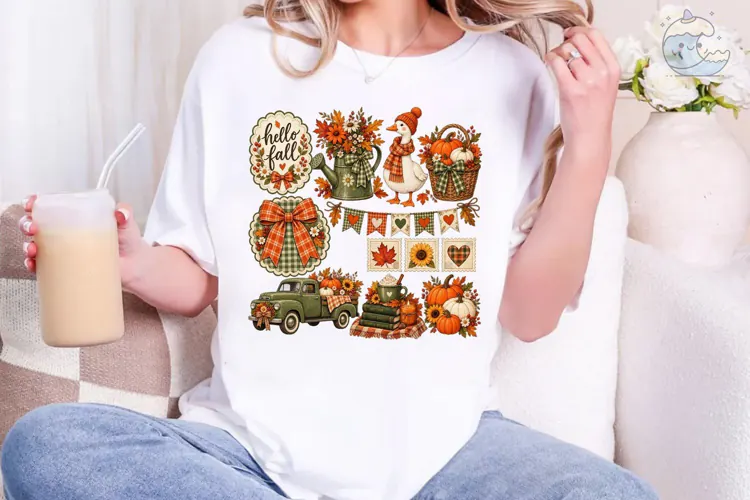 Hello Fall PNG Sublimation Shirt Design