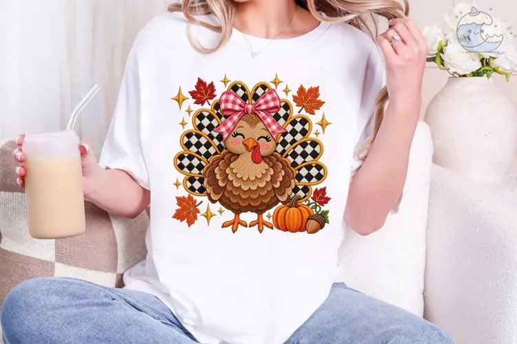 Autumn Turkey PNG Sublimation Design