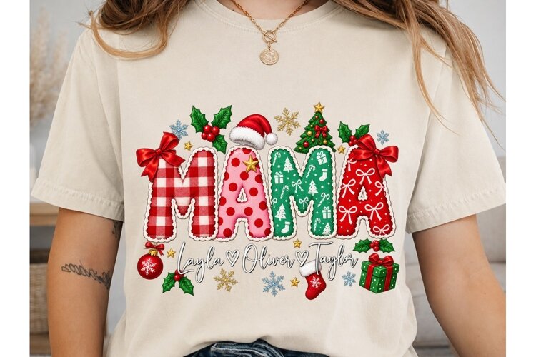 Nana Christmas PNG Sublimation Design example image 1
