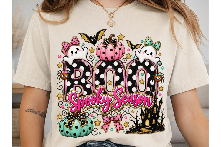 Boo Spooky Season PNG Sublimation Design