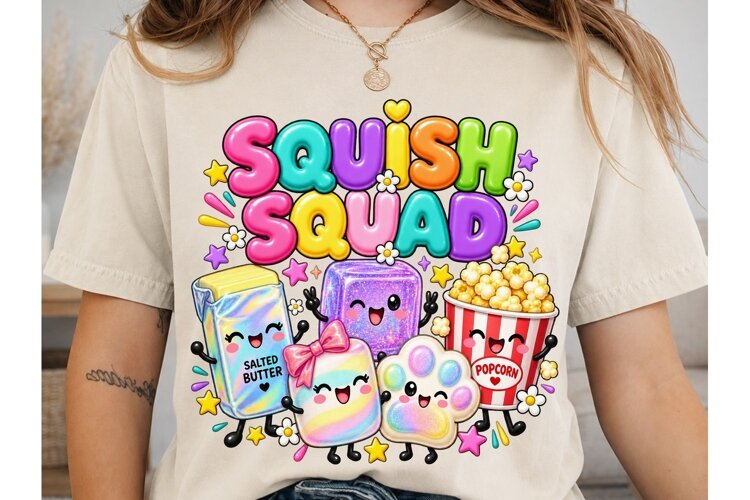 Squish Squad PNG Sublimation Design example image 1