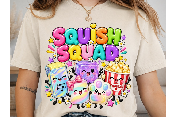 Squish Squad PNG Sublimation Design