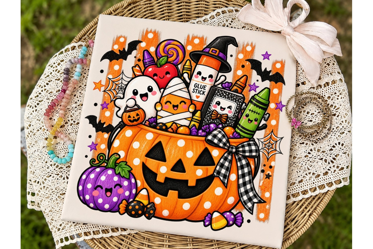 Halloween Pumpkin PNG Sublimation Design
