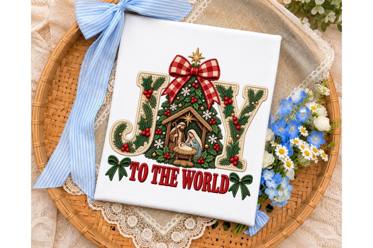 Joy to the World Nativity PNG Sublimatio
