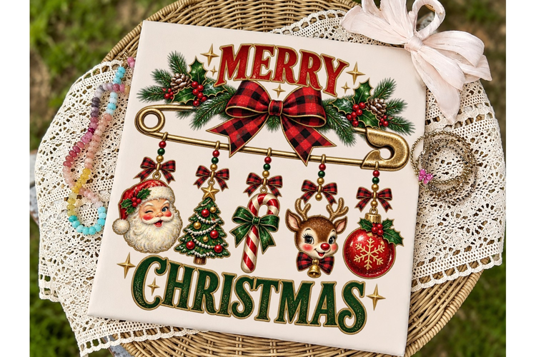 Merry Christmas Ornament PNG Sublimation
