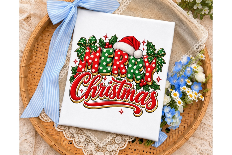 Merry Christmas PNG Sublimation Design