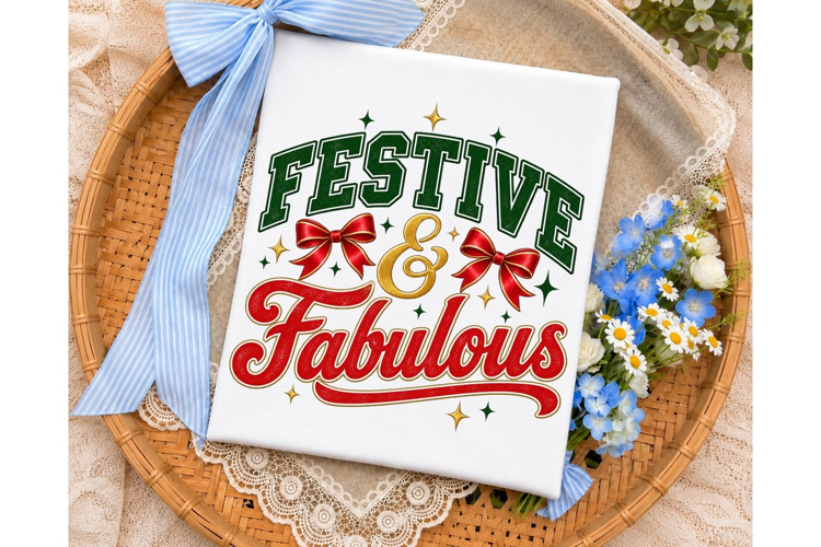Festive & Fabulous PNG Shirt Design