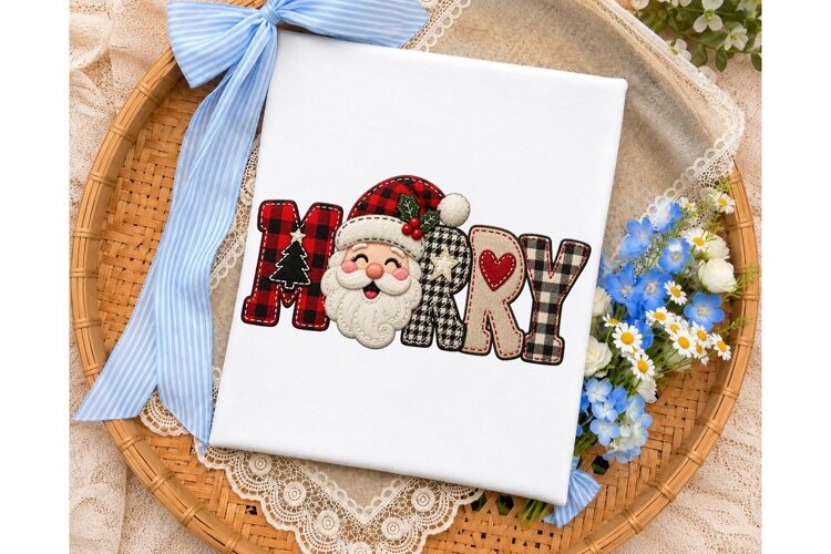 Merry Santa PNG Sublimation Design example image 1