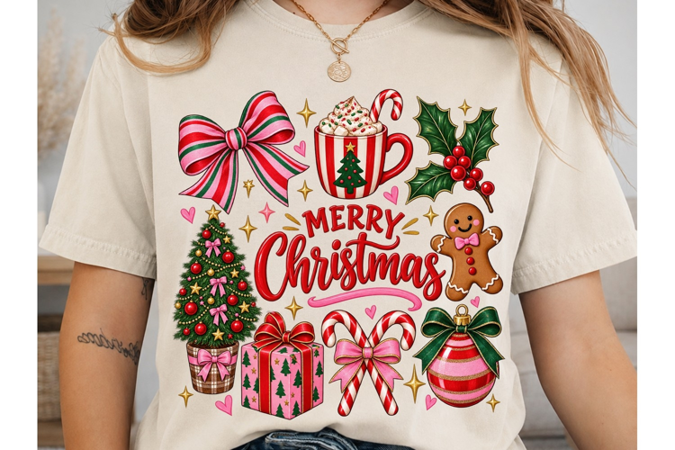 Merry Christmas PNG Sublimation Shirt De