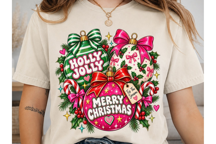Holly Jolly Merry Christmas PNG Shirt De