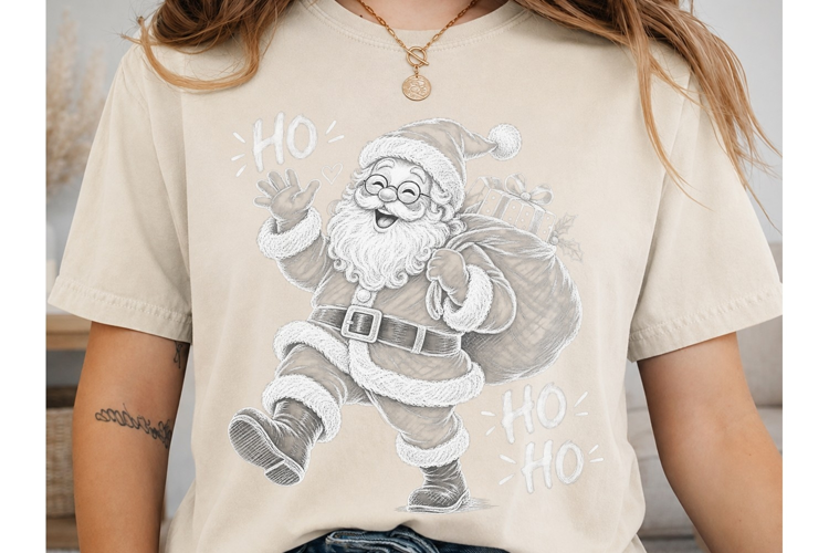Santa Ho Ho PNG Sublimation Design